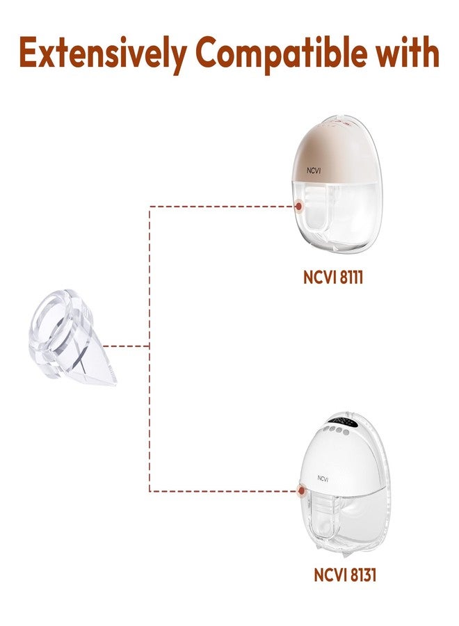 NCVI Duckbill Valves Compatible with NCVI Wearable Breast Pump 8111/8131, BPA-Free Food Grade Silicone Breast Pump Replacement Accessories, 2 Pack Set - Image 2